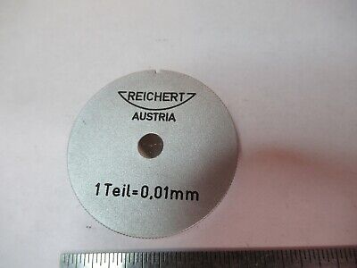 REICHERT AUSTRIA CALIBRATION STANDARD 0.01 MICROSCOPE PART AS PICTURED &3K-A-63