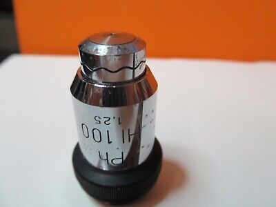 WILD HEERBRUGG SWISS PH 100X OBJECTIVE OPTICS MICROSCOPE PART AS PICTURED 14-B80