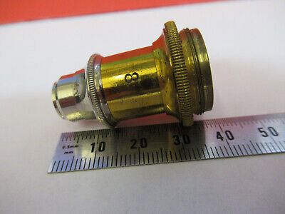 ANTIQUE NACHET FRANCE OBJECTIVE "8" 1870's MICROSCOPE PART AS PICTURED #F6-B-01