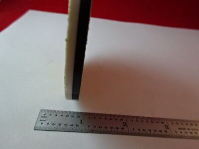 BLACK & WHITE POLYMER PLATE OPAQUE PLASTIC STAGE MICROSCOPE PART AS IS #45-A-16