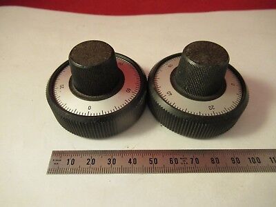 ZEISS GERMANY SET OF KNOBS MICROSCOPE PART AS PICTURED #66-A-71B