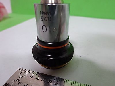 MICROSCOPE PART OBJECTIVE OLYMPUS JAPAN 10X OPTICS AS IS BIN#Y5-K-09