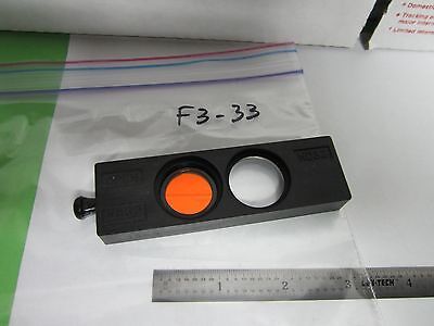 OPTICAL MICROSCOPE PART FILTER SLIDE OPTICS BIN#F3-33