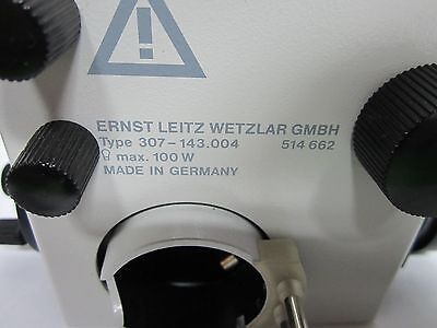 MICROSCOPE PART LEITZ WETZLAR ILLUMINATOR LAMP HOUSING 514662 GERMANY BIN#L1-01