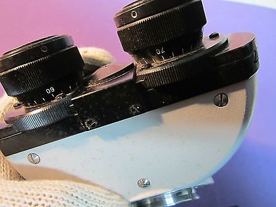 MICROSCOPE CARL ZEISS GERMANY BINOCULAR HEAD OPTICS BIN#22