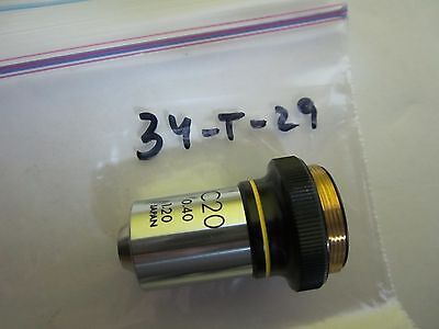 MICROSCOPE PART OBJECTIVE OLYMPUS C20 OPTICS AS IS BIN#34-T-29