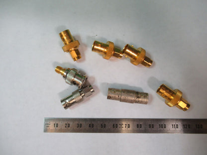 LOT RF MICROWAVE RADIO CONNECTORS SMA BNC ADAPTERS PARTS AS PICTURED #W6-A-65