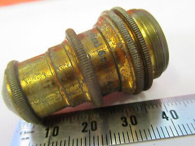 ANTIQUE BRASS BAUSCH LOMB OBJECTIVE  MICROSCOPE PART AS PICTURED F6-B-111