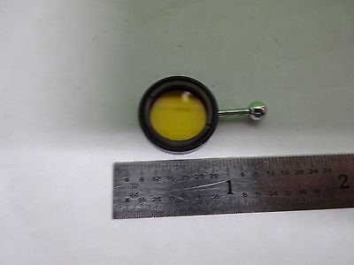 MICROSCOPE PART MOUNTED YELLOW FILTER OPTICS  AS IS BIN#72-M-10