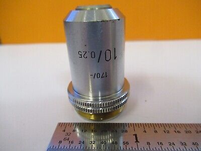 LEITZ WETZLAR GERMANY OBJECTIVE 10X /170 MICROSCOPE PART AS PICTURED &A9-A-13