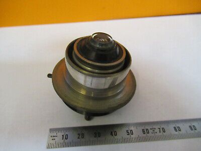 OLD LEITZ WEZTLAR CONDENSER + IRIS GERMANY MICROSCOPE PART AS PICTURED &8y-a-105