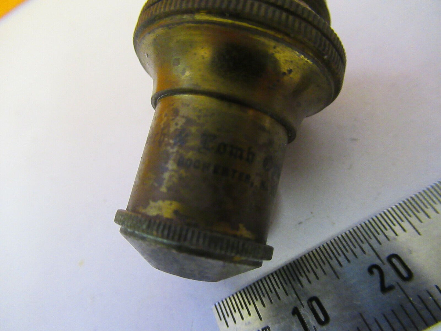 ANTIQUE BRASS BAUSCH LOMB OBJECTIVE  2/3  MICROSCOPE PART AS PICTURED &F9-A-23