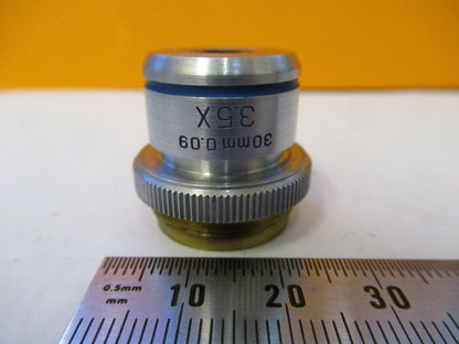 BAUSCH LOMB OBJECTIVE 30mm tubus 215mm 3.5X MICROSCOPE PART AS PICTURED &F9-A-20