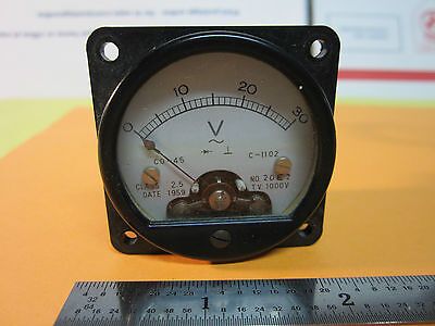 VOLTMETER GAUGE DIAL FROM 1959 VINTAGE VOLTAGE METER BIN#24