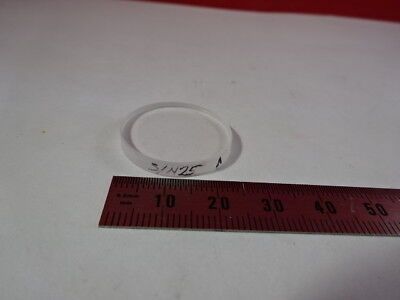 OPTICAL FUSED SILICA FLAT 1" DIAMETER LASER PRO OPTICS AS IS &AV-A-33