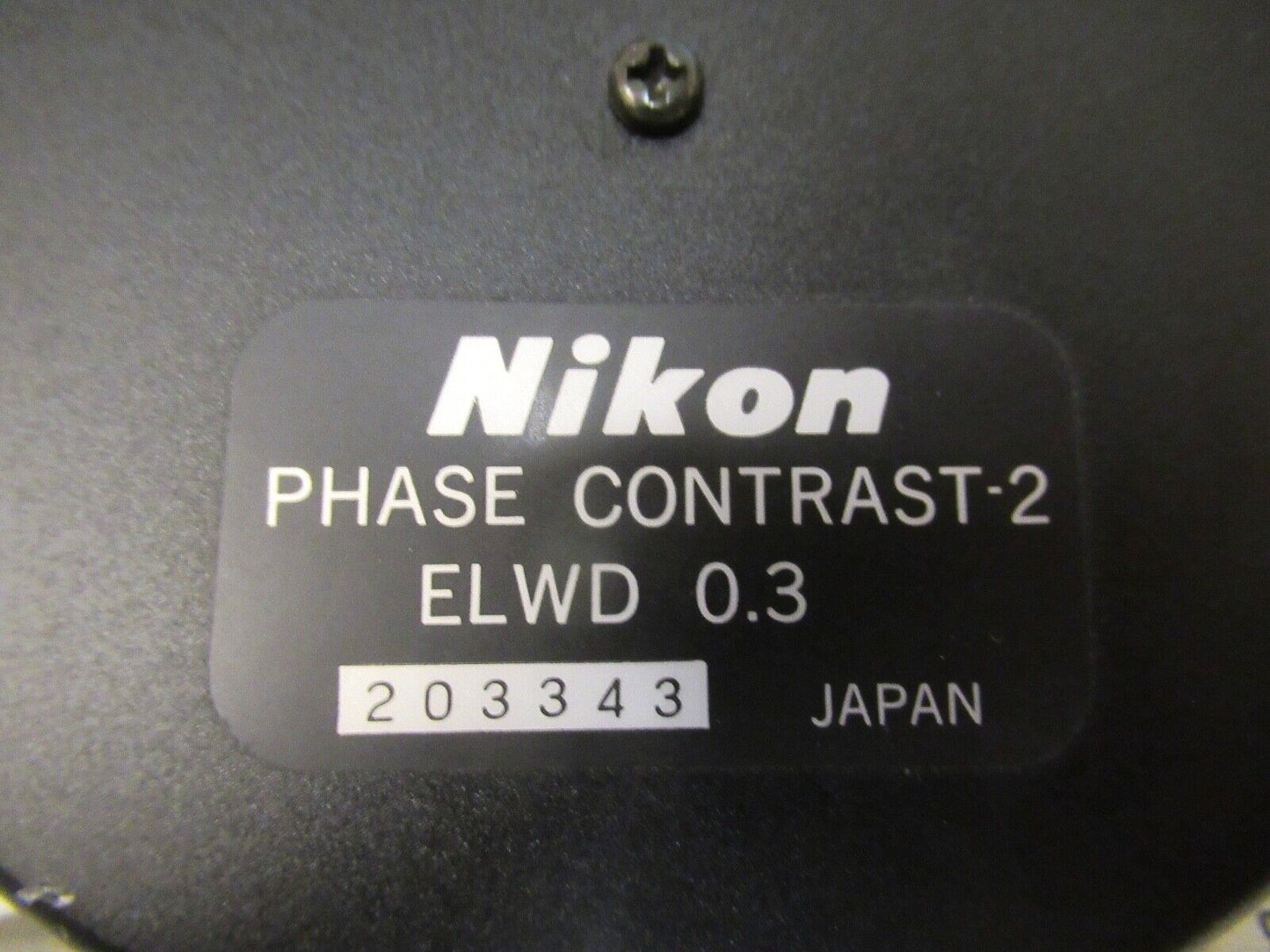 NIKON PHASE CONTRAST -2 ELWD 0.3 CONDENSER MICROSCOPE PART AS PICTURED &15-A-52