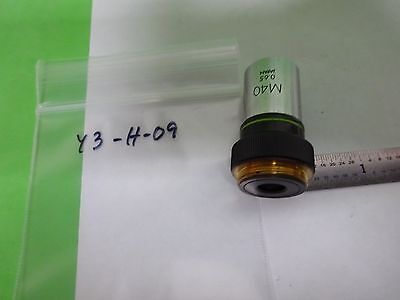 MICROSCOPE PART OBJECTIVE OLYMPUS JAPAN M40 40X OPTICS AS IS BIN#Y3-H-09