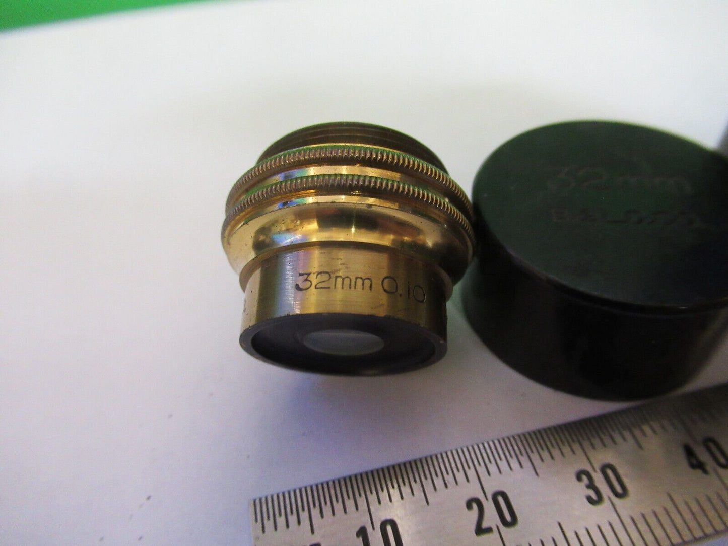 ANTIQUE BAUSCH LOMB 32mm  LENS OBJECTIVE MICROSCOPE PART AS PICTURED #R1-B-16