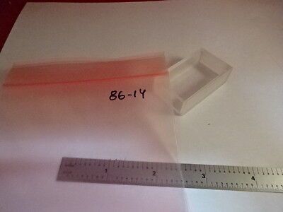 QUARTZ CUVETTE ANALYTICAL UV GRADE  PART OPTICS AS IS #86-14