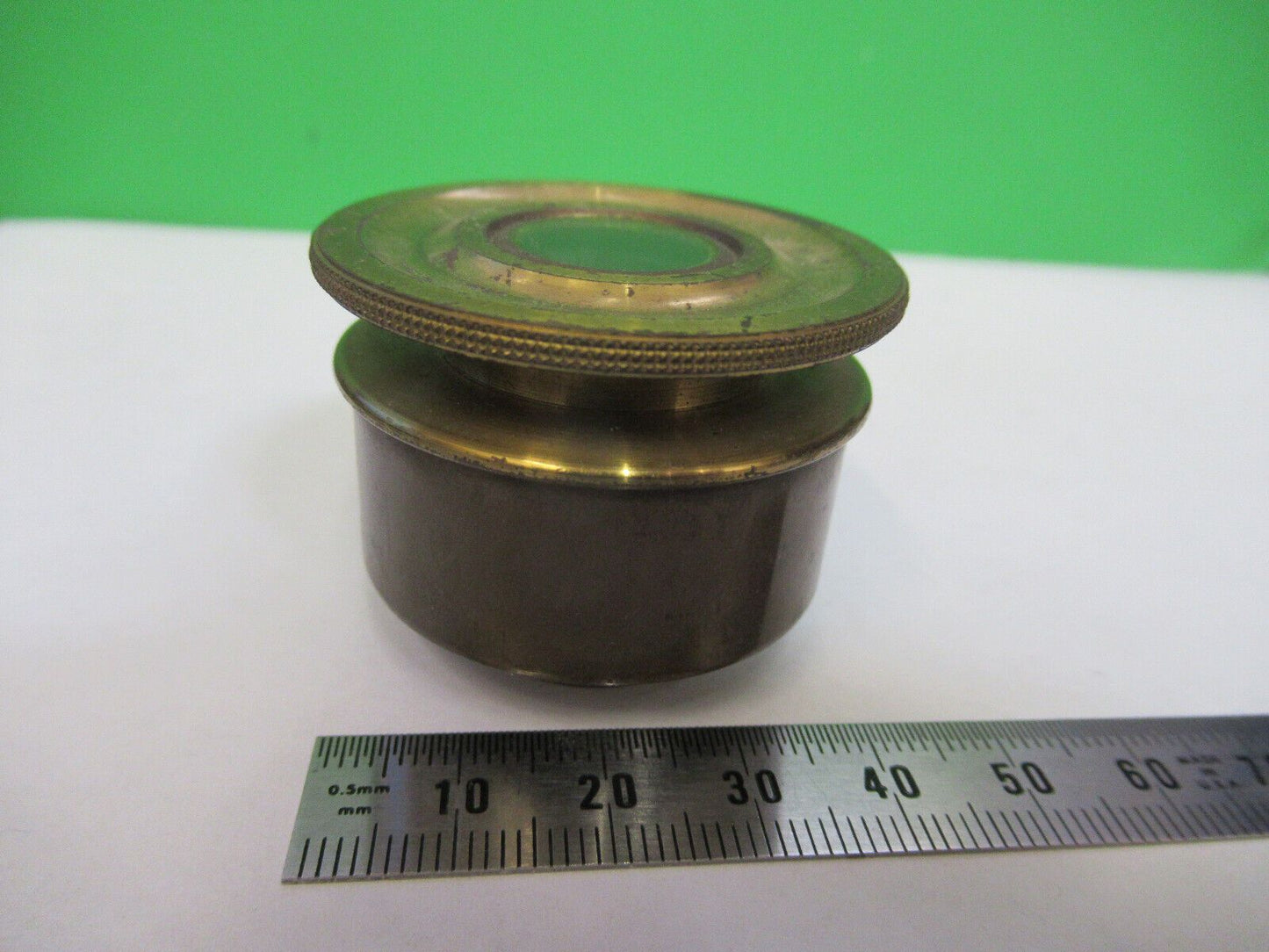 ANTIQUE BRASS C. BAKER LONDON LENS POLARIZER MICROSCOPE PART AS PICTURED Z7-A-32