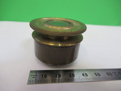 ANTIQUE BRASS C. BAKER LONDON LENS POLARIZER MICROSCOPE PART AS PICTURED Z7-A-32