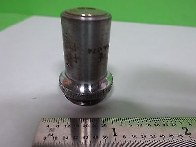 MICROSCOPE PART OBJECTIVE VINTAGE BAKER LONDON 1/6" OPTICS AS IS BIN#H7-A-19