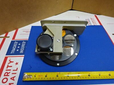 MICROSCOPE PART REICHERT LEICA POLYVAR FILTER WHEEL OPTICS AS IS #65-A-22