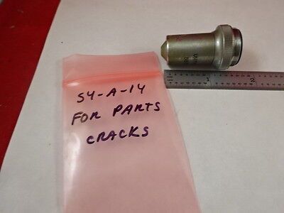 FOR PARTS MICROSCOPE PART UNITRON OBJECTIVE M40 cracked OPTICS AS IS BIN#S4-A-14