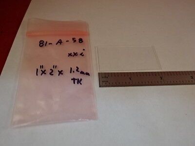 BK7 GLASS SLIDE 1" x 2" SIDES 1.2 mm thick OPTICAL LASER OPTICS AS IS &81-A-58