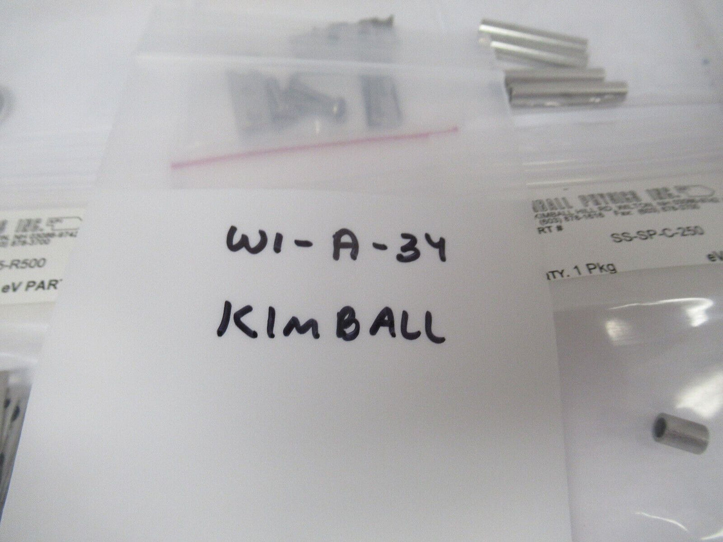 KIMBALL PHYSICS eV LOT PARTS HIGH VACUUM RATED AS PICTURED  #W1-A-34