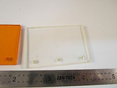 OPTICAL LOT 2 EA PLASTIC FILTERS FROM MONOCHROMATOR BAUSCH LOMB OPTICS BIN#C1-20