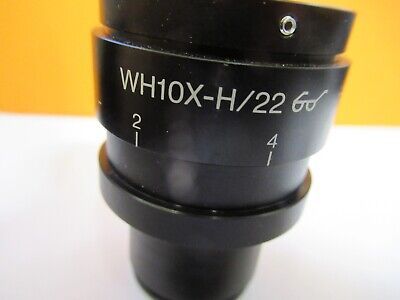 OLYMPUS JAPAN EYEPIECE WH10X-H/22 + RETICLE MICROSCOPE PART AS PICTURED &5M-A-06