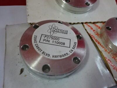 LOT 3 EA ULTRA HIGH VACUUM MDC CF FIXTURE 110008 + HUNTINGTON AS IS &86-104