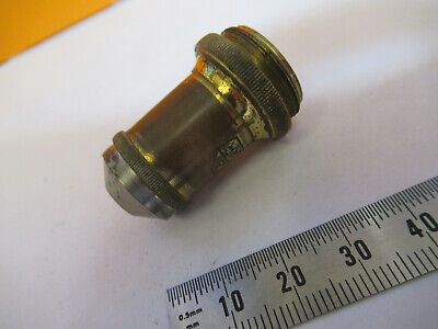 ANTIQUE ERNST LEITZ "3" BRASS OBJECTIVE MICROSCOPE PART AS PICTURED R7-A-58