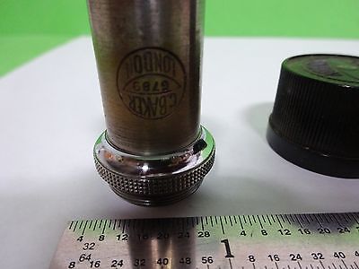 MICROSCOPE PART VINTAGE OBJECTIVE BAKER LONDON 1/6 OPTICS AS IS BIN#H7-A-07