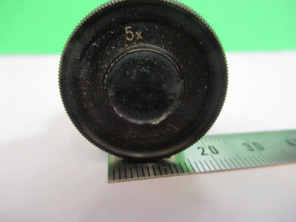 ANTIQUE BUSCH  GERMANY EYEPIECE 5X OPTICS MICROSCOPE PART AS PICTURED &W6-A-75