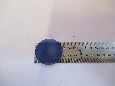 OPTICAL GLASS BLUE FILTER MICROSCOPE PART OPTICS AS IS &3K-A-05