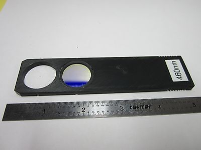 OPTICAL MICROSCOPE LEITZ WETZLAR FILTER 460 nm SLIDE OPTICS AS IS BIN#G7-24