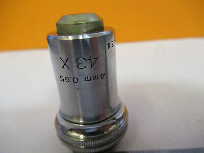 VINTAGE BAUSCH LOMB 43X OBJECTIVE OPTICS MICROSCOPE PART AS PICTURED &W3-B-39