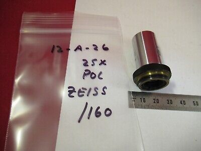 ZEISS GERMANY POLARIZER POL OBJECTIVE 2.5X /160 MICROSCOPE PART AS PIC &12-A-26