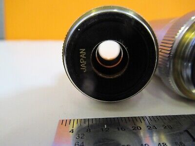 LOT 2 EA OBJECTIVE 10X 20X JAPAN OPTICS MICROSCOPE PART as pictured &A4-FT-93