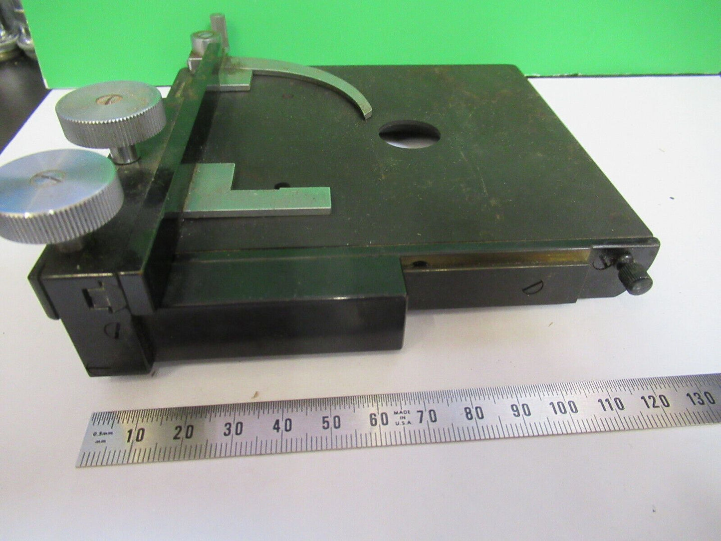 BAUSCH LOMB VINTAGE STAGE TABLE XY ANTIQUE MICROSCOPE PART AS PICTURED &Q4-A-46