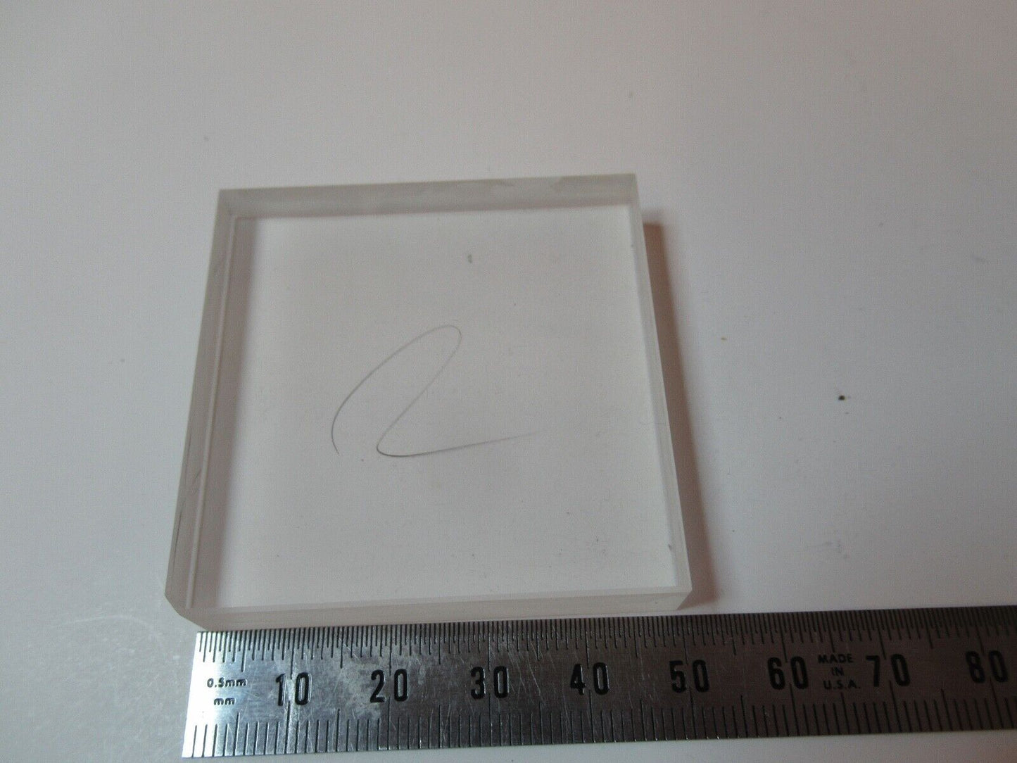 OPTICAL THICK SQUARE PLATE DULL & POLISH SIDES OPTICS AS PICTURED &55R-B-20