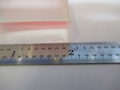 OPTICAL GLASS BLOCK  2" x 2" x 0.5"  OPTICS AS PICTURED &B1-A-78