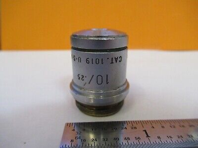 AO CAT 1019 OBJECTIVE 10X AMERICAN MICROSCOPE PART OPTICS AS PICTURED &85-B-114