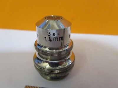 ANTIQUE ERNST LEITZ WETZLAR 14mm OBJECTIVE MICROSCOPE PART AS PICTURED &A3-B-75