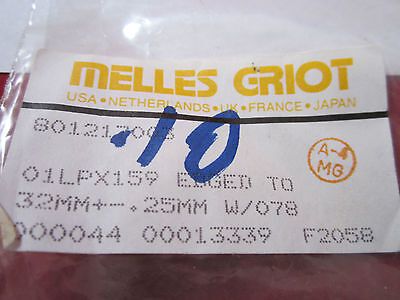 OPTICAL CONVEX LENS MELLES GRIOT LASER OPTICS BIN#1-203-B