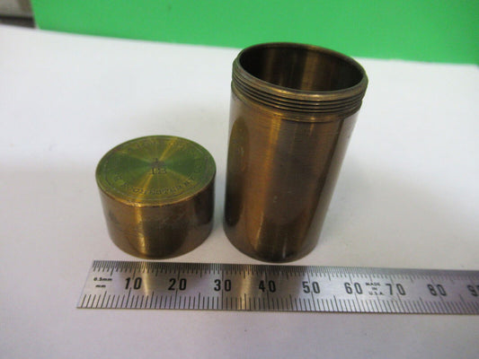 ANTIQUE BRASS BAUSCH 1/12 CANISTER OBJECTIVE MICROSCOPE PART AS PICTURED P2-B-99