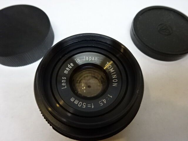 OPTICAL LENS TOMINON JAPAN F=50mm 1:4.5 POLAROID OPTICS AS IS #82-15