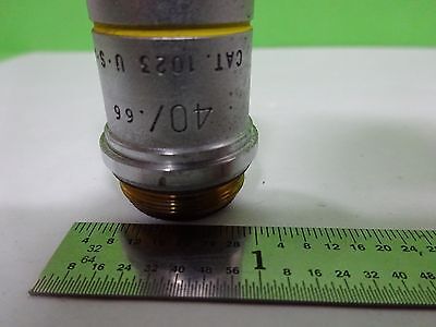 MICROSCOPE PART OBJECTIVE AO 40X ACHROMAT AMERICAN OPTICS AS IS  BIN#W3-34